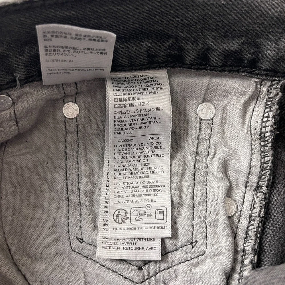 Levis Jeans Mens 30x32 Gray 565 Loose Straight Denim Y2K Grunge Skate Baggy 90s